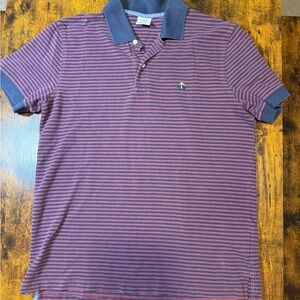 Brooks Brothers Red and Blue Striped Polo Shirt